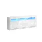 Tv Cabinet Entertainment Unit Stand Rgb Led Gloss Drawers 160 Cm White