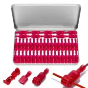 100Pcs/50Pairs T-Tap Wire Connectors, Quick Splice Self-Stripping Electrical ...