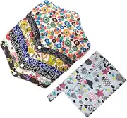 BEBEMOKO Bamboo Fiber Sanitary Pads Set 7 Reusable Pads Nursing Mat Washable Napkins Leak-proof Comfortable for Women's Period Needs