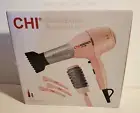 CHI GORGEOUS BLOWOUT KIT PINK BLOW DRYER ROUND VENTED HAIR BRUSH CLIPS NEW BOXED