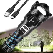 Super Bright Rechargeable Flashlights High Brightness 1000000 Lumens, Powerfu...