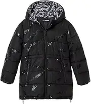 Desigual Girls Padded Long OvercoatPADDED_LETTERS 3194 CHILLI