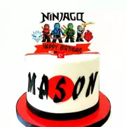1Pcs Acrylic Cake Topper 14.5cm,9cm Ninjago Tableware Party Supplies Kids Birthday Decoration