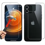 9H Tempered Glass Screen Protector Guard for Apple iPhone 12 Front and Film Back