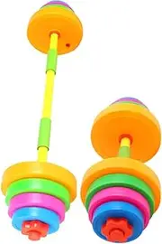 GRIRIW 1 Set Adjustable Dumbbell and Barbell for Lightweight Hand Weights for Body Training Promote Muscle Development for Gymnastics and Dance Durable Plastic Design