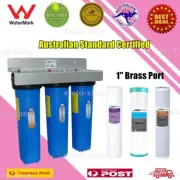 Whole House Water Filter System WaterMark 20'' x 4.5'' Triple Big Blue 3 Stages