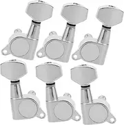 Yardwe 6pcs Guitar Tuning Pegs Stainless Steel Tuning Heads Acoustic Guitar Accessories Square Head Tuners Easy String Changes