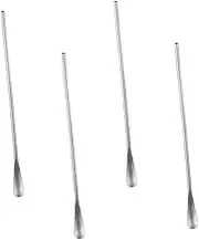 BESTOYARD Stainless Steel Mixing Spoons Ice Spoons Reusable Heatproof for Bar Home Kitchen Cafe