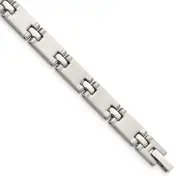 8.5 Inch Chisel Stainless Steel Brushed And Polished 8.25 Link Bracelet