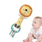 Uoqpty Toddler Teething Rattles Toys | Creative Rattles Chewing Toy,Sensory Chew Toy Fine Motor Skills Toy for Daily, Home, Traveling