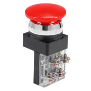 30mm Mounting Hole Momentary Push Button Switch Red DPST