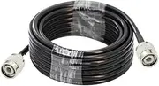 LMR-240 TNC Male to TNC Male Straight/Right Angle 50-4 Connector LMR240 Cable Tail Fiber 50 Ohm Coaxial Extension Jumper(TNC M to TNC M,25M)