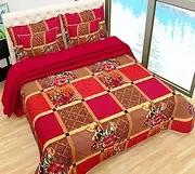 SENTOSE Microfibre 140 TC Bedsheet (Double_Multicolour)