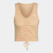 ADIDAS Hyperglam Aeroready Crop Tank Top Orange Ladies Size Large 16-18 NEW