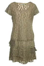 Layered Lace Overlay Dress--GIT-G2S6280