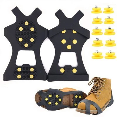 Ice Cleats - Snow Grippers Crampons Anti-Slip Traction Cleats Ice & Snow Grip...