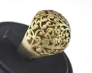 Branch Domed Ring Adjustable Raw brass (18.5mm 8.5US inner size) 2711