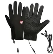 [Generic] Heated Gloves, Waterproof Winter Gauntlet, Full-Finger Heating Gloves, Touchscreen Hand Warmer, Portable USB Mittens, 1 Pair, Perfect for Riding, Running, Skiing
