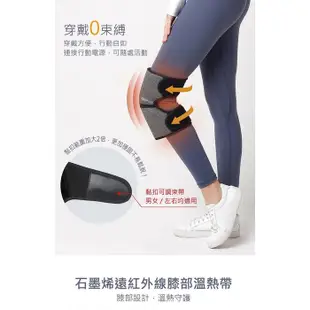 【海夫健康生活館】人因康元 石墨烯 遠紅外線 膝部溫熱帶(GT520A)
