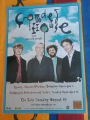 CROWDED HOUSE - 2010 Australia Tour - Laminated Promo Tour Poster - NEW