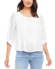 Karen Kane Lace Inset Blouse