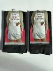 2 X Lifestyle By Royal Crest Chef Apron With Pockets Black Adjustable Heavy Duty