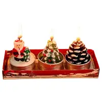 在飛比找松果購物優惠-造型聖誕蠟燭 6款 香氛蠟燭 氣氛 聖誕燭檯 聖誕造型 老公