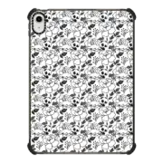 iPad 10.9-inch (10th gen) iPad Impact Case Bohemian abstract black white watercolor floral pattern