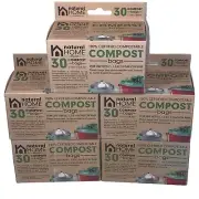 (5x) Natural Home 100% Compost Bin Bags Total Of￼ 150 Bags SHIPS FREE IN U.S.