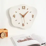 Flower Wall Clock Frameless White Beige Silent Movement 3D Design Interior