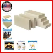 6-Pack Flat Vermiculite Fire Bricks, 9" x 4.5" x 1.25", Optimal Heat Retention