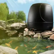 AMZTEMU 10L Pond Feeder, Automatic Fish Feeder for Pond Outdoor, Fish Feeder ...