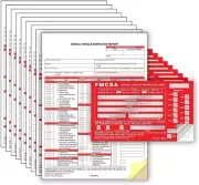 J. J. Keller 10-Pack, Annual Vehicle Inspection Report Form & Red FMCSA Label