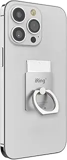 AAUXX iRing Link 2 Wireless Charging Smartphone Drop Prevention Safety Grip & Portable Stand (Silver)