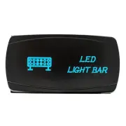 BLUE Dual Back-lit Rocker Switch Laser Etched 20A LED LIGHT BAR Horizontal