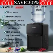 Devanti Water Cooler Dispenser Bench Top Two Taps Cold Hot Instant Machine Black