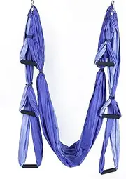 TOOSOAR Yoga Hammock Set, Aerial, Anti-Gravity Yoga Pilates, with Thick Foam Handle, Maximum Load 200 kg (Light Purple)