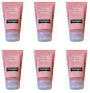 6 X NEUTROGENA OIL-FREE ACNE WASH PINK GRAPEFRUIT FOAMING SCRUB 125mL