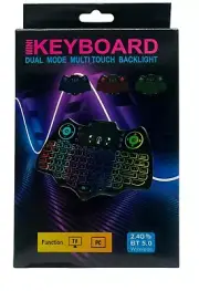 NEW V18 Mini Wireless Keyboard Backlit Multilingual 2.4G+BT4.2 AirMouse Touchpad