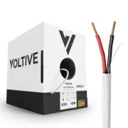 Voltive 14/2 Speaker Wire - CL3P - Plenum - OFC - 500ft - White