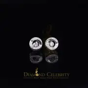 925 Sterling White Silver1.50ct Cubic Zirconia Round Screw Back Stud Earrings