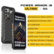 Global Ulefone Power Armor 18 Ultra 5G Rugged Smartphone 24+512GB 108MP 9600mAh
