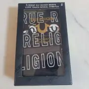 True Religion 3 Pack Front Fly Luxe Touch Modal Stretch Boxer Briefs SMALL
