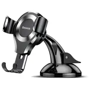 Gravity Linkage Auto Lock Suction Cup Car Dashboard Phone Holder Stand for iPhone 8 X Xiaomi SILVER COLOR