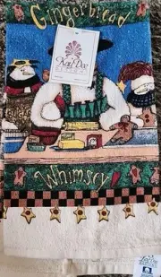 Kay Dee Designs Kitchen Towel Gingerbread Whimsy Snowmen 100% Cotton