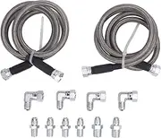 Generic Transmission Cooler Lines, 6AN 52in Oil Cooler Hose Kit, Stainless Steel PTFE Transmission Fluid Line for Trucks and SUVs