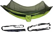 Camping Hammock with Net Lightweight Double Hammock for Outdoor Hiking, Backpacking & Travel Supports 440.9lb Easy Setup with Tree Straps Ideal for Camping, Backpacking
