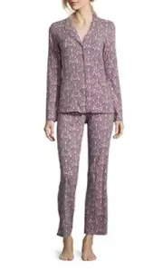 NEW JOSIE BY NATORI $88 PINK PRINTED MAYA PJ PAJAMA SET SZ XL EXTRA LARGE