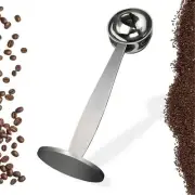 1 PCS 2-in-1 Coffee Scoop for Ground Coffee 304 Stainless Steel Espresso Tamp...