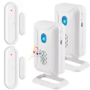 Loud Door Window Open Alarm Sensor 36 Chime with Mute Mode for Kids the Deaf × 2